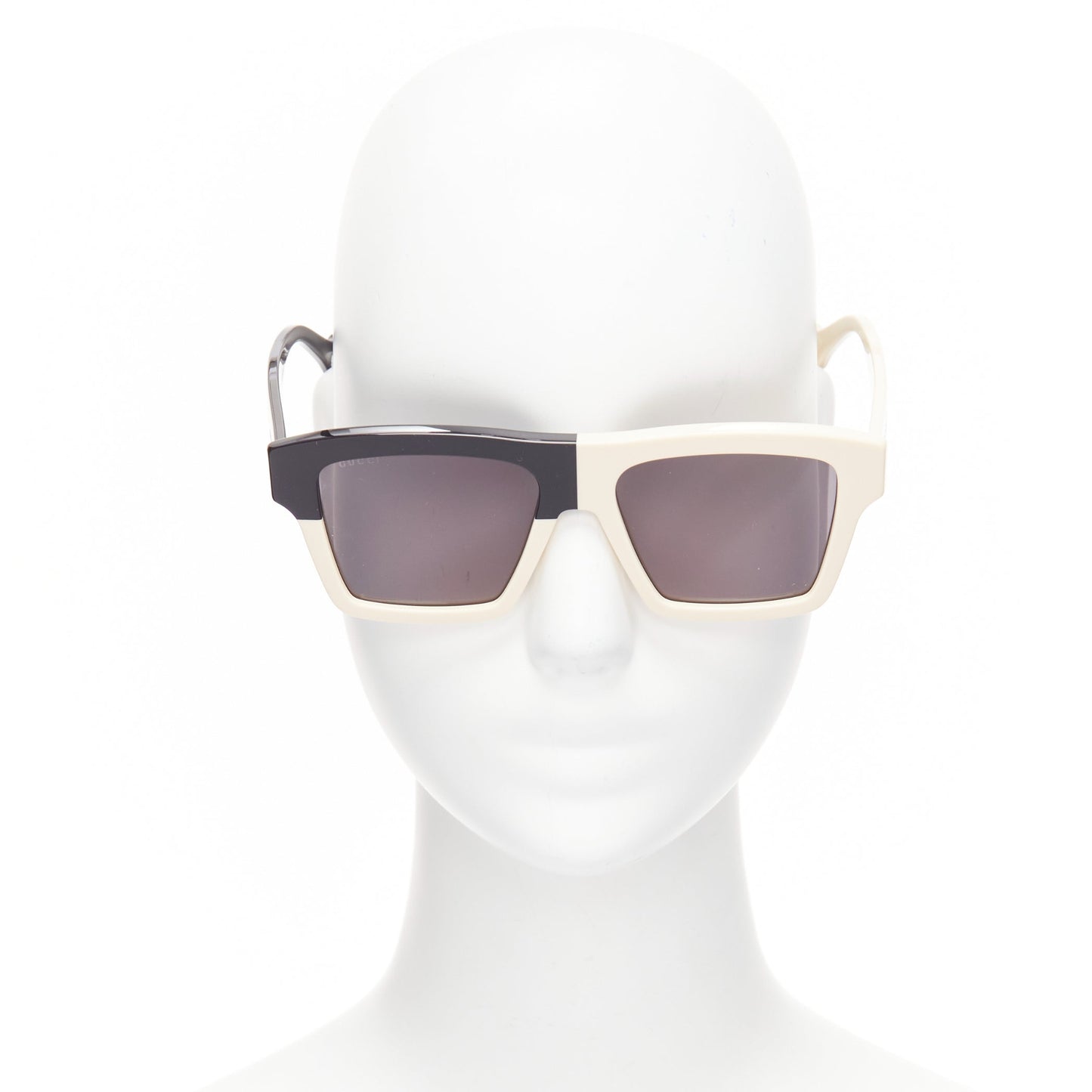 GUCCI GG0962S black cream GG cruella bicolor square shape sunglasses