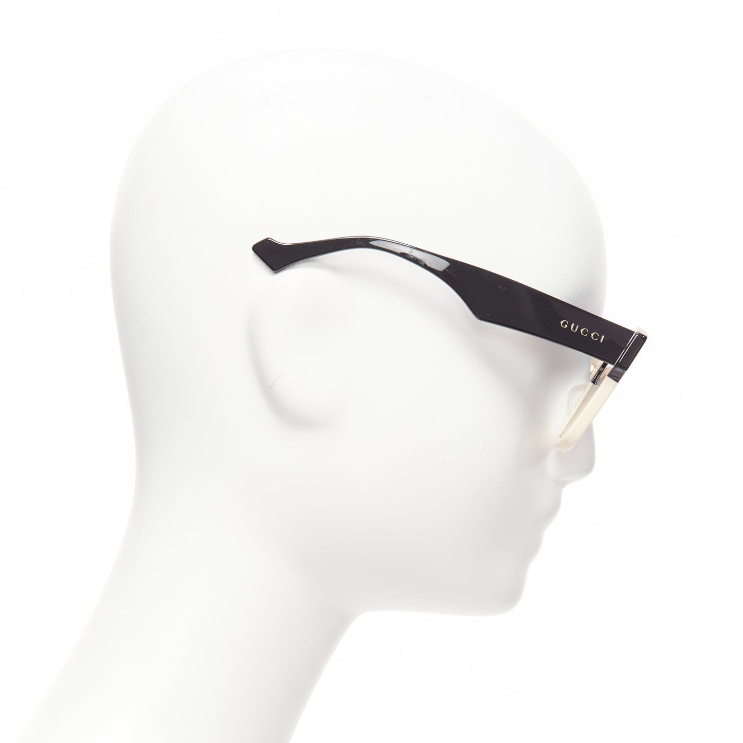 GUCCI GG0962S black cream GG cruella bicolor square shape sunglasses